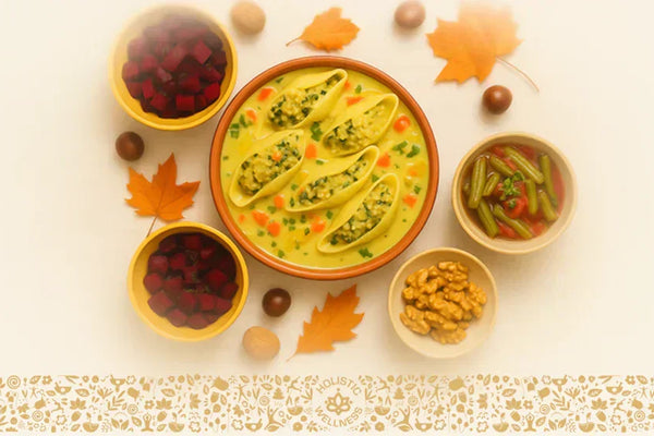 Ayurvedischer Herbstgenuss: Gefüllte Muschelnudeln mit Artischocken-Walnuss-Creme