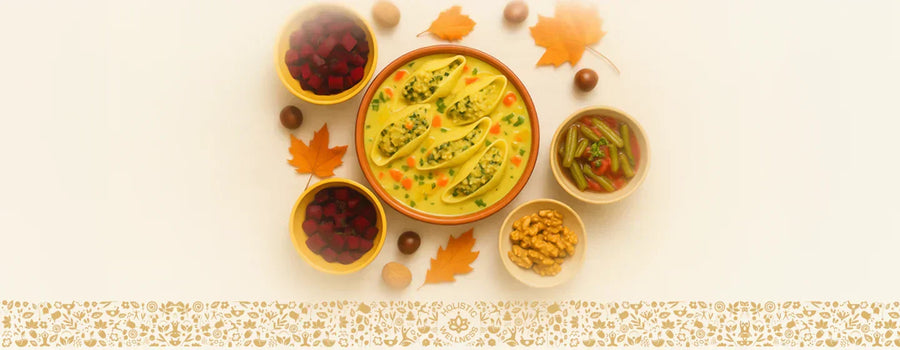 Ayurvedischer Herbstgenuss: Gefüllte Muschelnudeln mit Artischocken-Walnuss-Creme