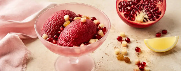 Herstellung des Granatapfelsorbets