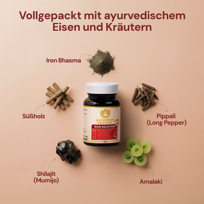 Vollgepackt mit ayurvedischem Eisen und Kräutern.