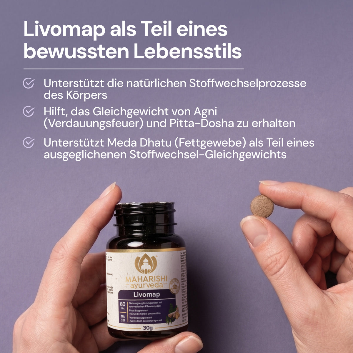 Ayurvedisches Produkt – Detailaufnahme