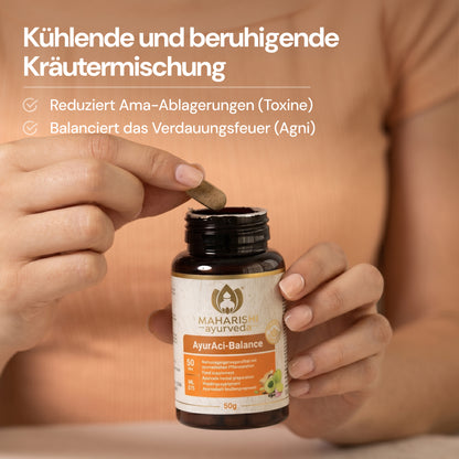 Ayurveda-Produkt in Produktaufnahme