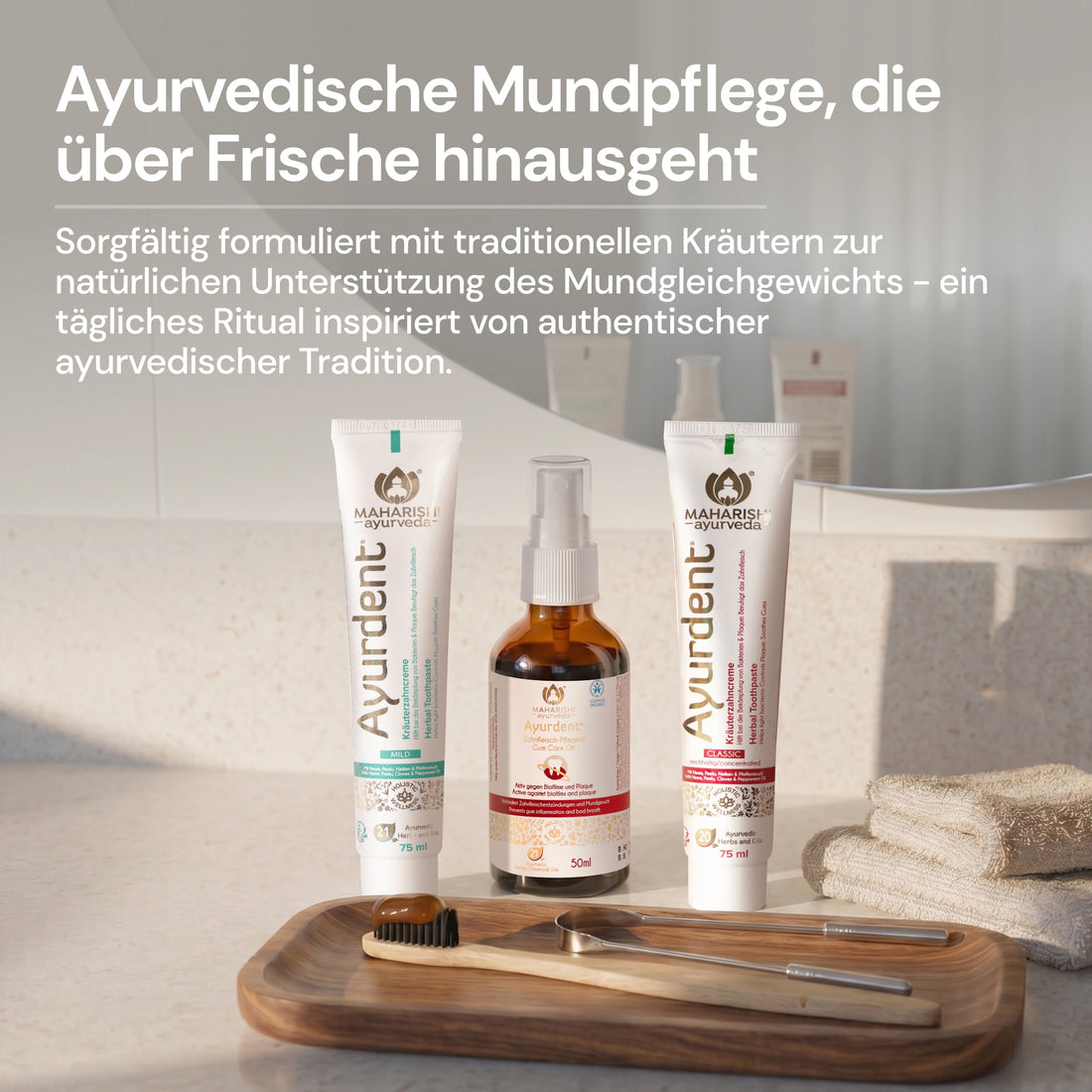 Ayurdent Produkte für eine ayurvedische Mundpflegeroutine