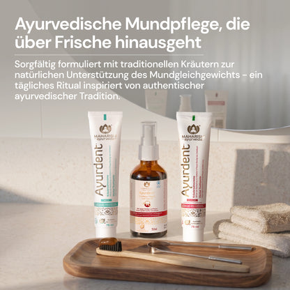 Ayurdent Produkte für eine ayurvedische Mundpflegeroutine