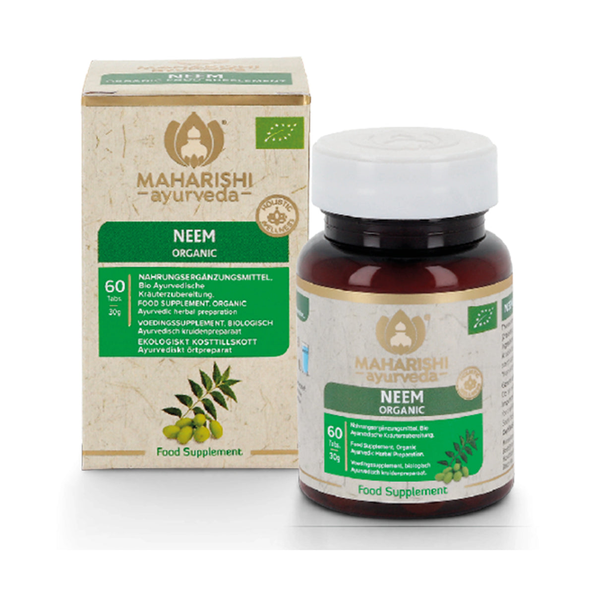 Neem Bio Nahrungsergänzungsmittel mit Neem-Tabletten