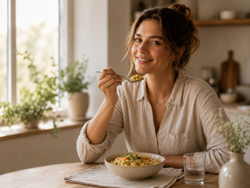 Gelbe Khichdi nach ayurvedischer Art