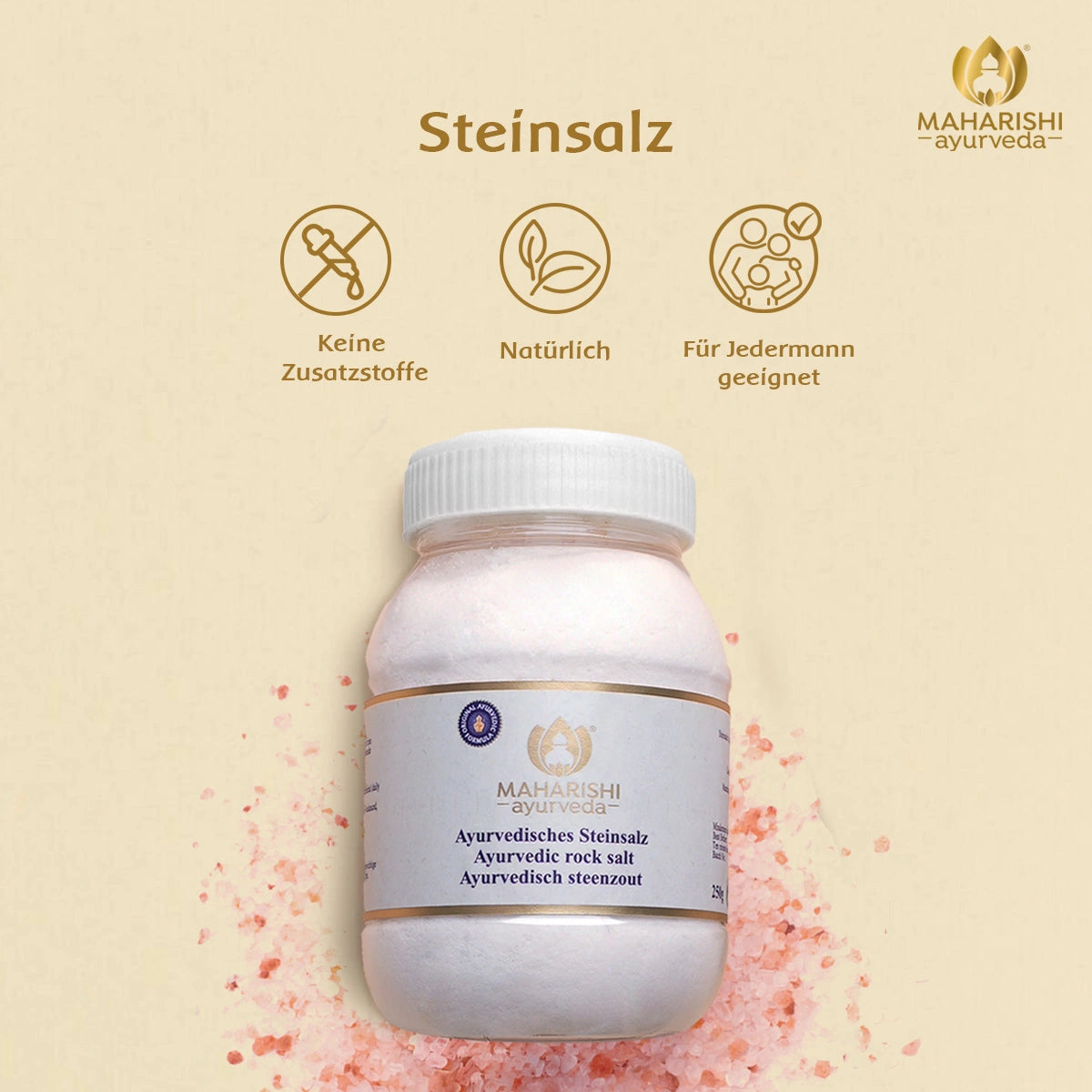 Maharishi Ayurveda Steinsalz im Produktglas