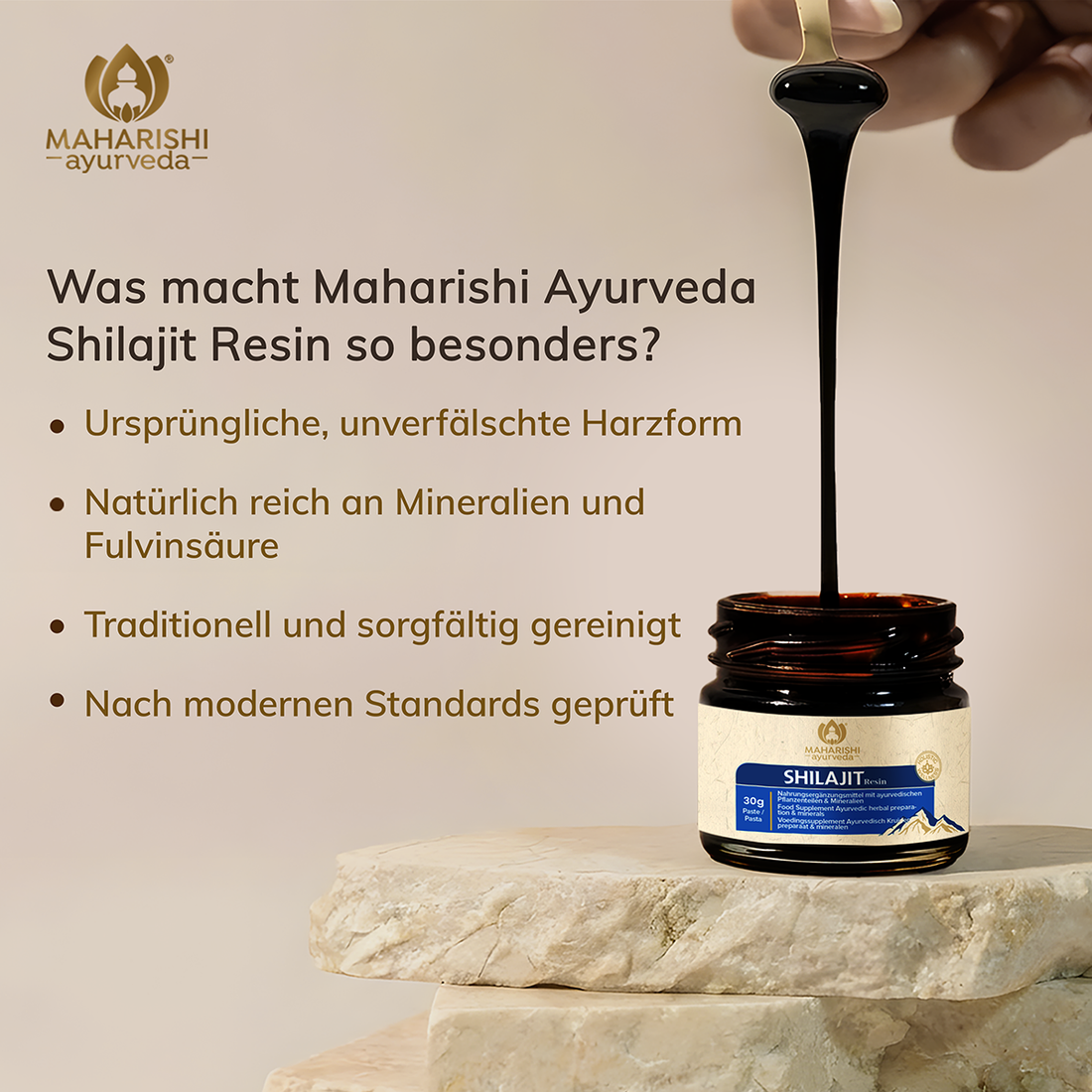 Shilajit Harz Produktdarstellung